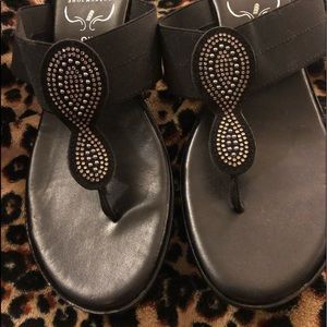 Sexy Black Italian made Wedges